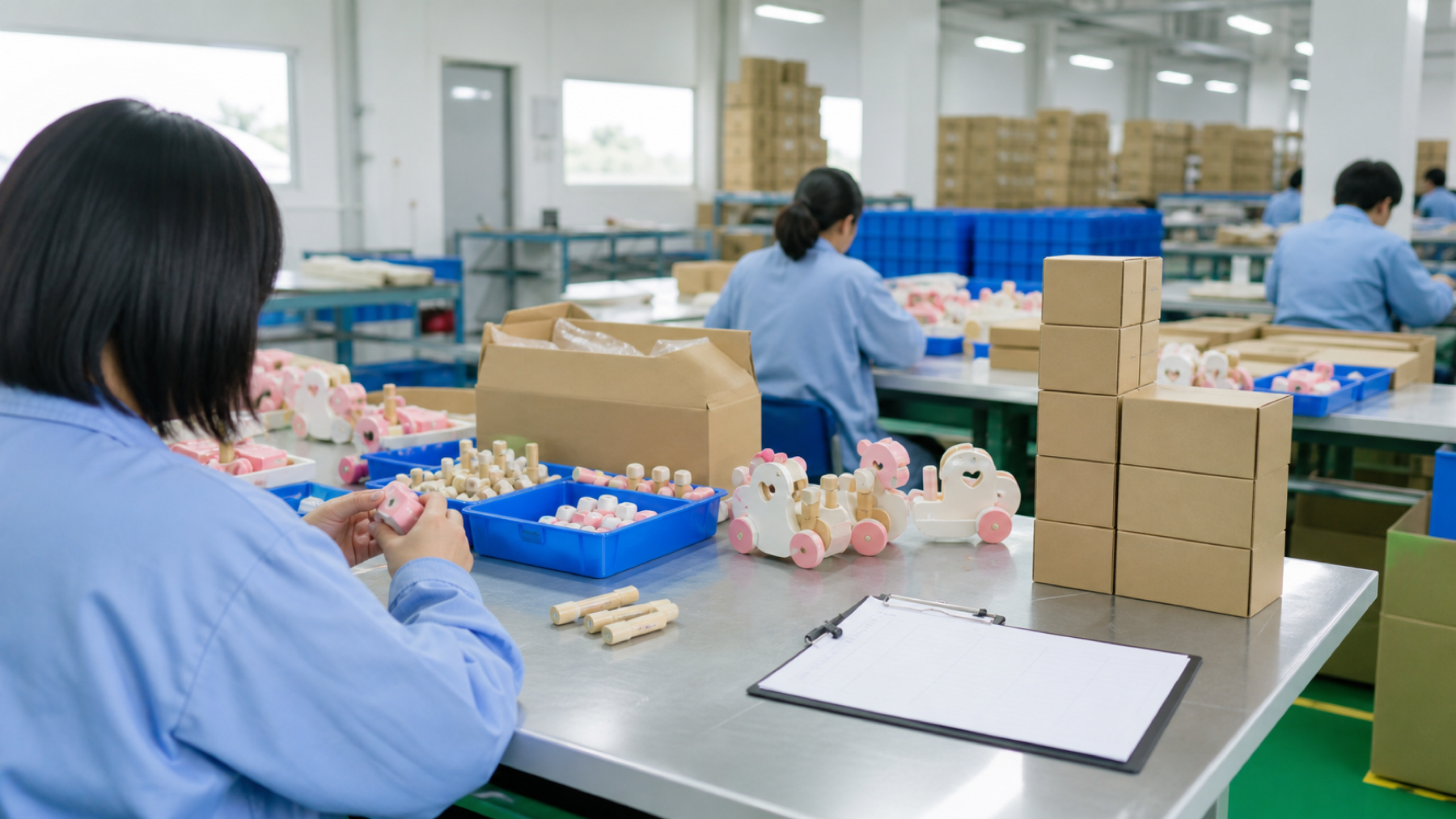 Toy parts assembly and order preparation