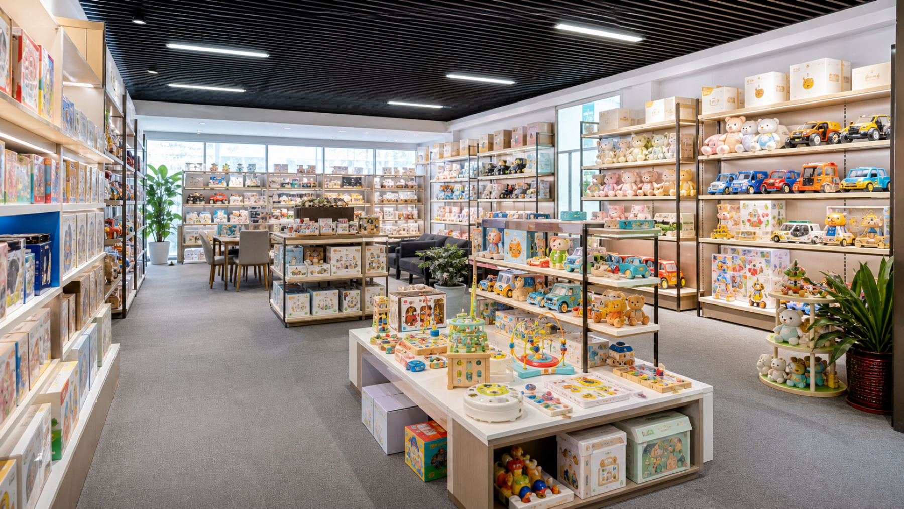 Multi-category toy showroom